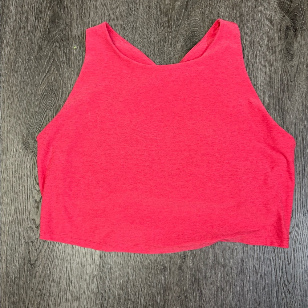 Beyond Yoga Spacedye Focus Cropped Tank Shelf Bra Comfort Women’s Size 2X Pink
